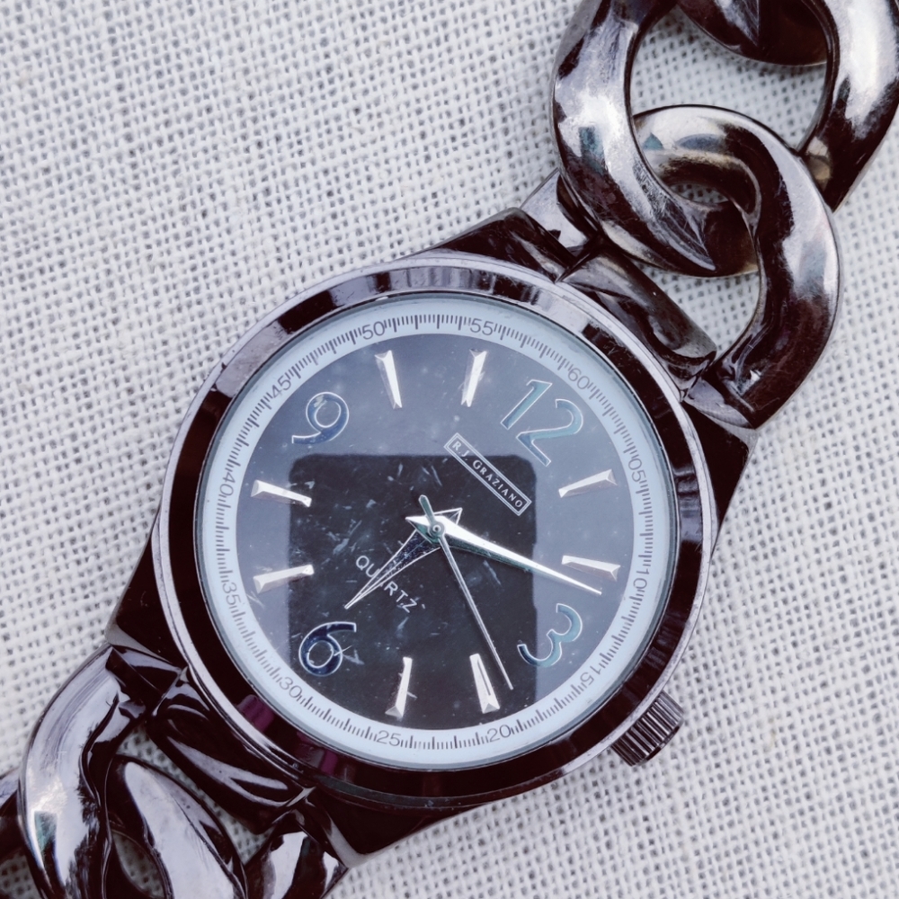 ⛓️ ⌚ RJ Graziano Black chain link watch